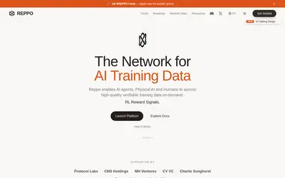 Website screenshot of Reppo (2026-05-21)