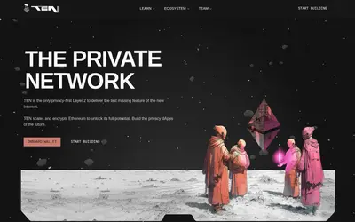 Website screenshot of TEN Protocol (2026-04-26)
