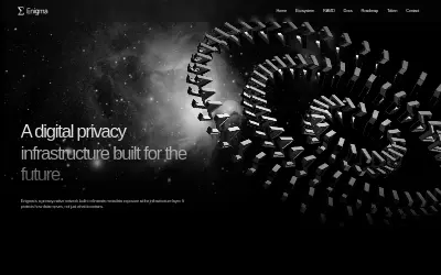 Website screenshot of Enigma (2026-05-28)