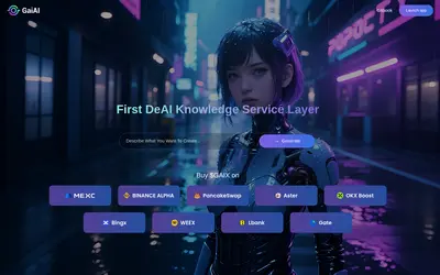 Website screenshot of GaiAI (2026-05-20)