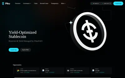 Website screenshot of USP Yield Optimized Stablecoin (2026-05-22)