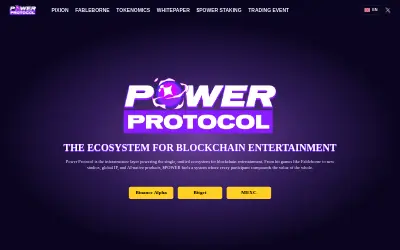 Website screenshot of Power Protocol (2026-05-29)