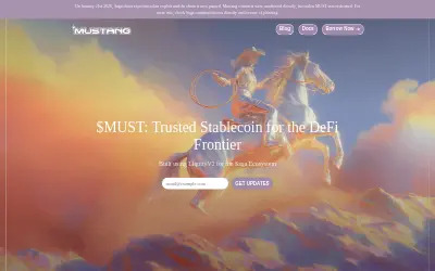 Website screenshot of Mustang (2026-06-04)