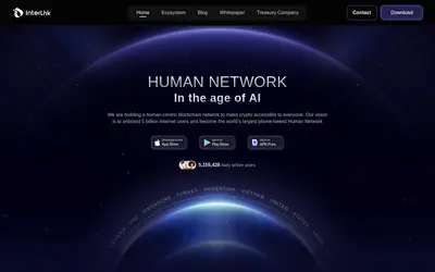 Website screenshot of InterLink Genesis Token (2026-05-22)