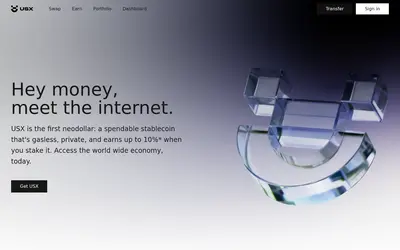 Website screenshot of USX (2026-05-21)