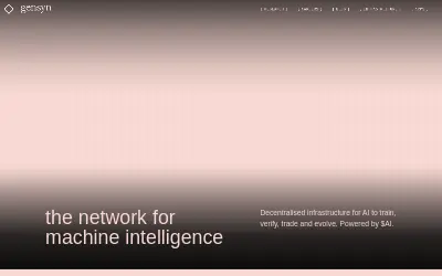 Website screenshot of Gensyn (2026-06-04)