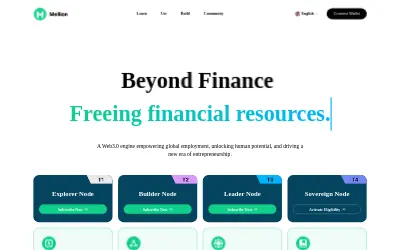 Website screenshot of Mellion Coin (2026-05-29)