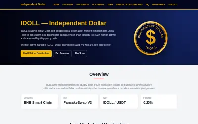 Website screenshot of Independent Dollar (2026-06-12)