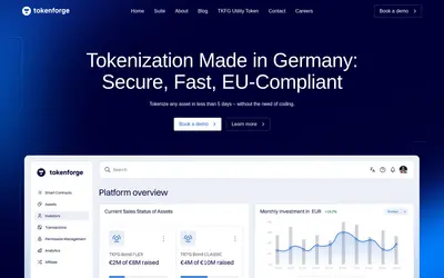 Website screenshot of tokenforge (2026-04-25)