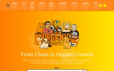 Website screenshot of Organic (2026-05-20)