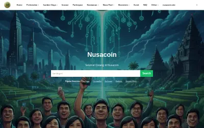 Website screenshot of NUSACOIN (2026-06-04)