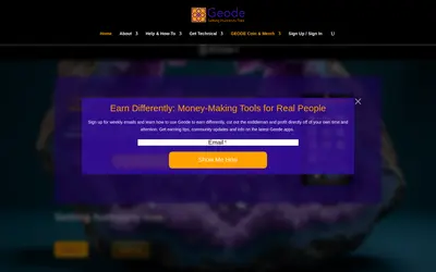 Website screenshot of Geode Chain (2026-04-26)