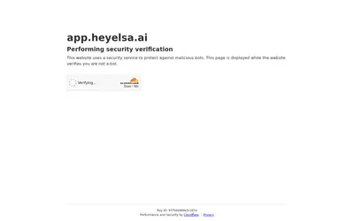 Website screenshot of HeyElsa (2026-05-21)