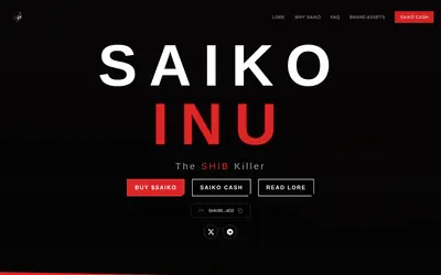 Website screenshot of SAIKO INU (2026-05-20)
