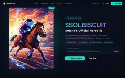 Website screenshot of Solana Horse (2026-05-21)