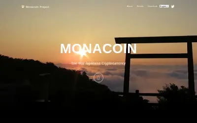 Website screenshot of MonaCoin (2026-05-29)