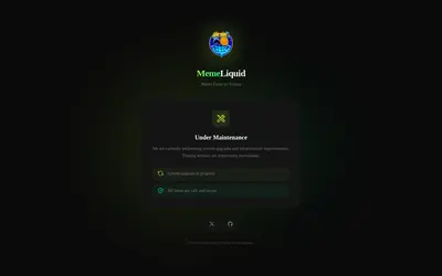 Website screenshot of Meme Liquid (2026-04-25)