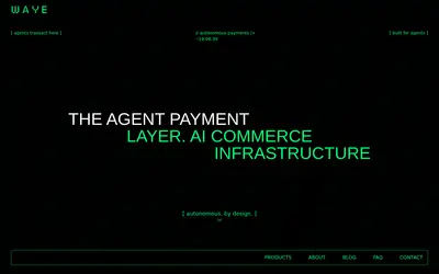 Website screenshot of WAYE.ai (2026-05-20)