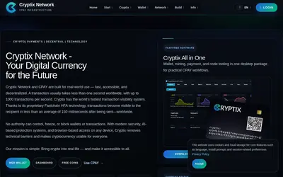 Website screenshot of CRYPTIX-NETWORK (2026-04-25)
