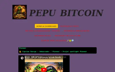 Website screenshot of PEPU BITCOIN (2026-06-04)