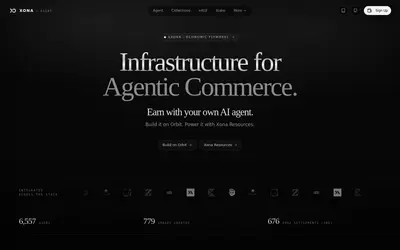 Website screenshot of XONA AGENT (2026-05-20)