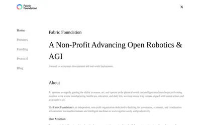 Website screenshot of Fabric Protocol (2026-04-25)