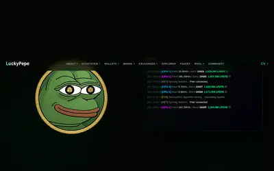 Website screenshot of LuckyPepe (2026-04-26)