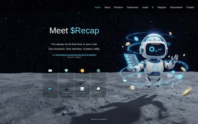 Website screenshot of RecapThisBot (2026-05-21)