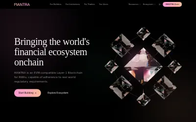 Website screenshot of MANTRA (2026-05-29)