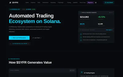 Website screenshot of SYFR AI (2026-05-22)