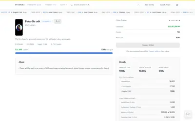 Website screenshot of Futardio cult (2026-05-21)