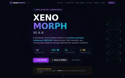 Website screenshot of Xenomorph (2026-05-29)