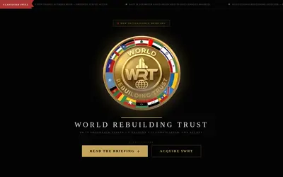 Website screenshot of World Rebuilding Trust (2026-05-22)