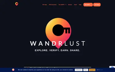 Website screenshot of WandrLust (2026-04-26)
