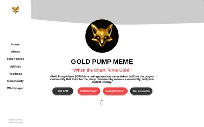 Website screenshot of Gold Pump Meme (2026-05-22)