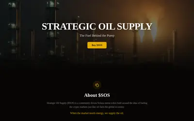 Website screenshot of Strategic Oil Supply (2026-05-21)