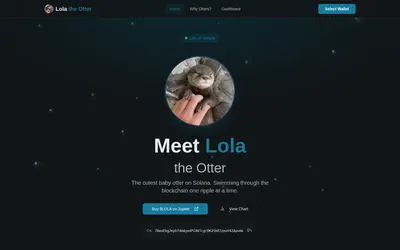 Website screenshot of Lola the Otter (2026-04-24)
