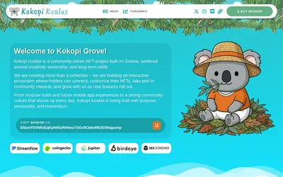 Website screenshot of Kokopi Koalas (2026-04-26)