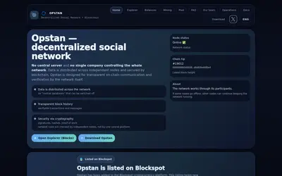 Website screenshot of Opstan (2026-04-25)