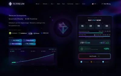 Website screenshot of Tetreum (2026-05-29)