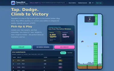 Website screenshot of tappycoin (2026-05-21)