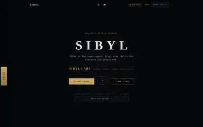 Website screenshot of SIBYL (2026-05-20)