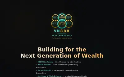 Website screenshot of VaultedMetrics (2026-05-29)