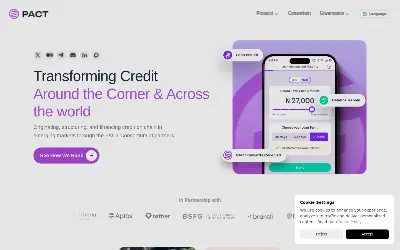 Website screenshot of PACT (2026-05-29)