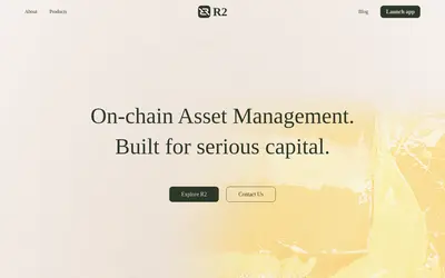 Website screenshot of R2 Protocol (2026-05-20)