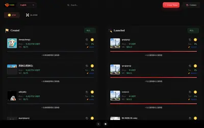 Website screenshot of BLM coin (2026-04-20)