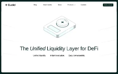 Website screenshot of Euclid Protocol (2026-06-04)