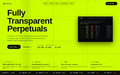 Website screenshot of leverup (2026-05-29)