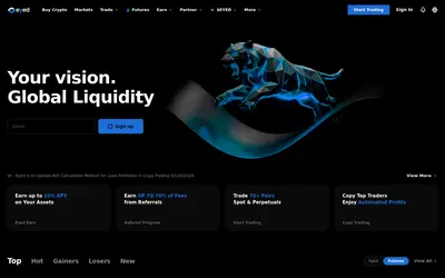 Website screenshot of Eyed Exchange (2026-04-24)