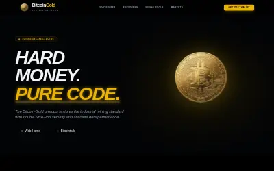 Website screenshot of BitcoinGold (2026-06-04)